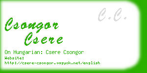 csongor csere business card